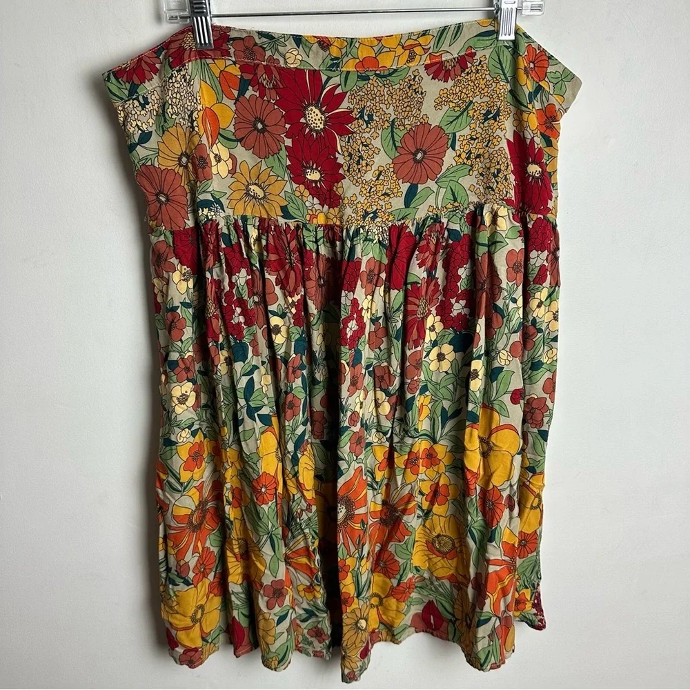❌SOLD❌Natural Life Maylin Floral Midi Skirt Women's Size Large or XL Lightweight - Picture 7 of 7